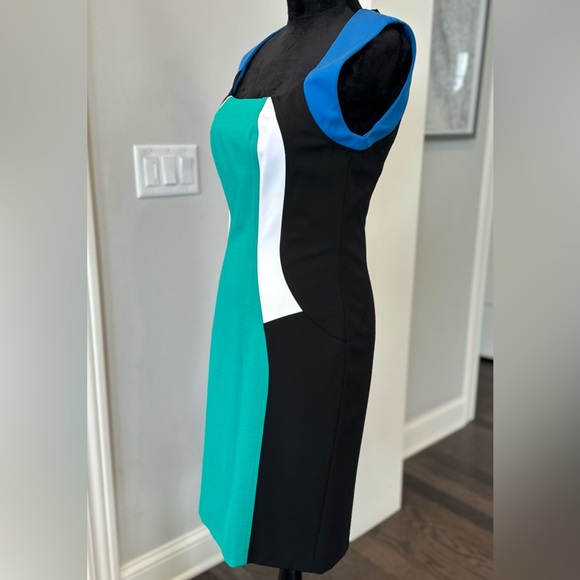 MARIA GRAZIA SEVERI Midi Dress color-blocked FITTED Women size 44 Italy - Picture 15 of 15